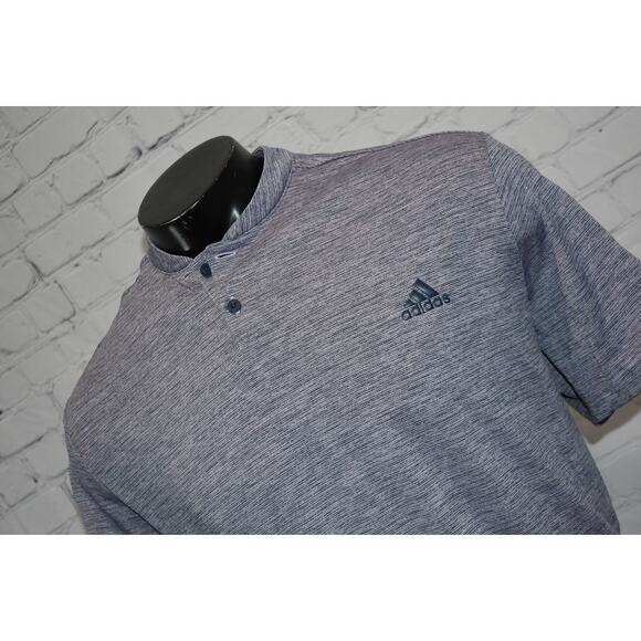 Adidas Golf Henley Shirt Mens Size 2XL XXL Polyester Performance Purple - Picture 3 of 7